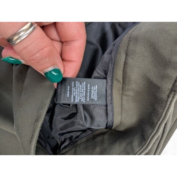 Express Editor pants dark green women's size 4R straight leg mid rise L6 - Picture 6 of 9